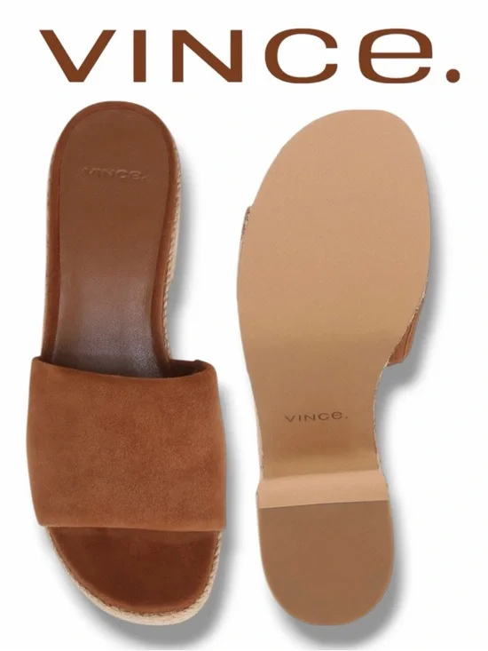 Vince Women’s Margo Platforms in the Size 9 in Sequoia Brown - Picture 4 of 11